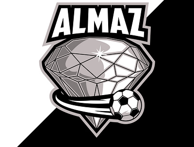 Logotype football school "Almaz" design football football club football design football logo logo sports design sports logo