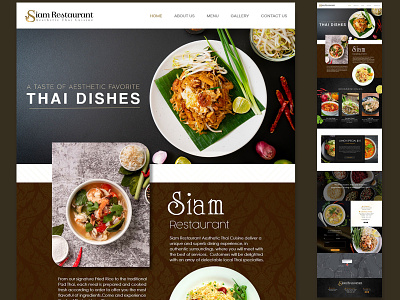 Web Design Thai Restaurant branding design ui