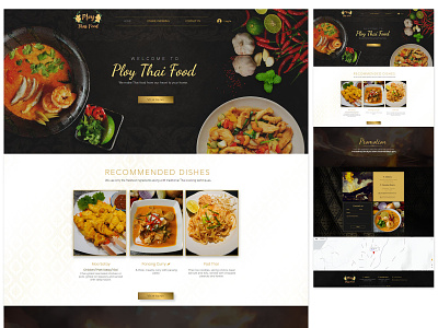 Thai Cuisine Restaurant gr graphic design restaurant ui web design web idea website