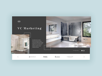 Bathroom studio page | Webdesign