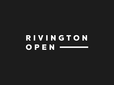 Rivington Open branding clothing lines logo logotype