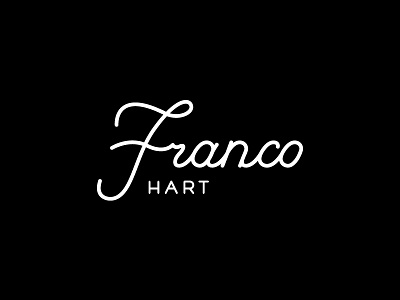 Franco Hart branding calligraphy handwritten heart icon lines logo music singer