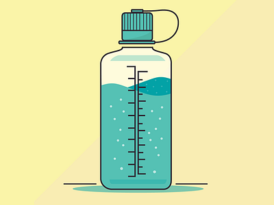 Water Bottle animation design drawing flat illustration lines water