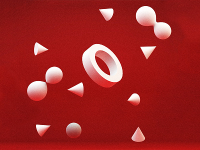 Floating shapes 3d abstract cinema 4d creative design lighting metaball red shapes