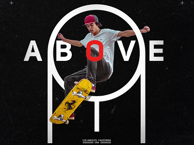 Above ad cutout photoshop photoshop action photoshop actions skater social post sports typography typography design