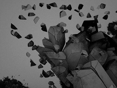 Falling apart after effects black and white c4d cinema 4d design everyday image image editing motion graphics photoshop