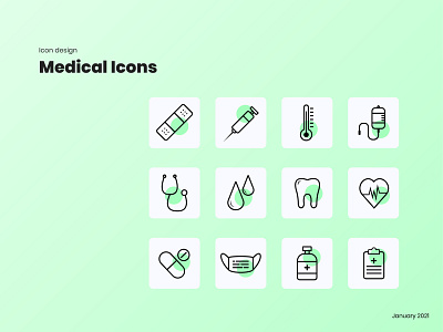 Medical Icons design icon icon design icon set iconography icons illustration vector