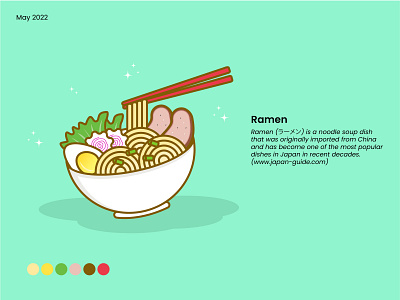 Ramen Noodle Vector Illustration by Aldrin Rachman Pradana design food graphic design illustration motion graphics noodle ramen vector