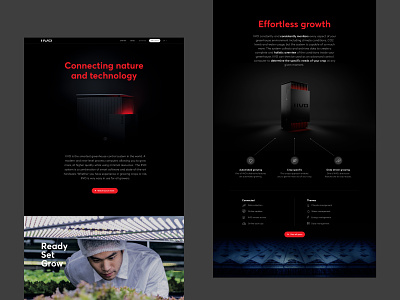 IIVO branding clean dark focus homepage sections