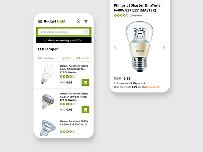 Ecommerce mobile view design ecommerce green light mobile shop