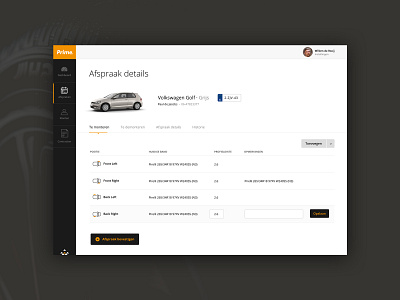 Tire application cars clean concept dashboard dashboard design design focus tire ui