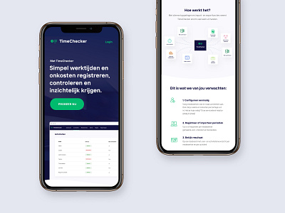 Simple page for a TimeChecker app branding clean design focus mobile mobilefirst simple time timechecker ui web website