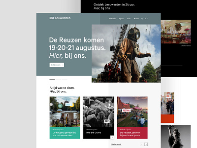 Visit Leeuwarden city clean design focus homepage ui ux web website