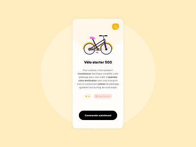 Design d'app de shopping de vélo 🚲