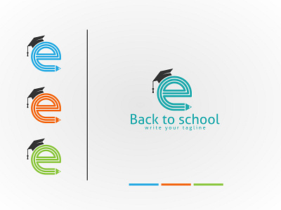 back to school abstract academy achievement cap care college concept creative ebook education hat icon logo