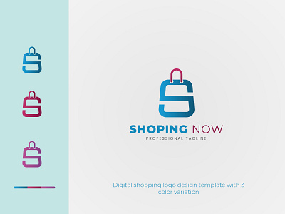 Digital shopping logo design