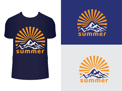 summer t shirt design design fashion graphic grunge illustration print shirt summer summertime sunrise t t shirt tshirt vacation vector