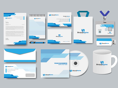 Corporate Business Identity Design bag business card cd case corporate business corporate identity design element envelope group of objects id card letterhead notepad office stationary