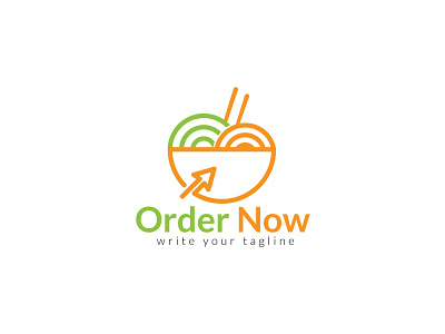 Food logo design online ordering food logo bowl branding cup delicious delivery design food icon logo online order food template vector