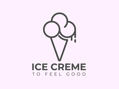 Minimal ice cream logo for shop branding cool cream design ice logo sweet template vector