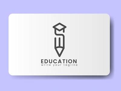 Education Minimal logo concept for pen and cap. branding cap design education hat logo minimal pen pencil template vector