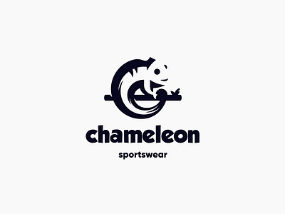 Chameleon animal black branding chameleon character design illustration logo logotype mark minimal negative space