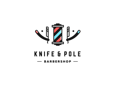 Knife&Pole barber barbershop hair men retro salo shop style