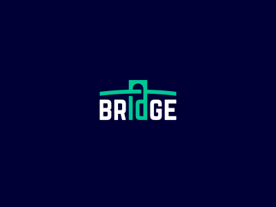 Bridge app bridge connection logo minimal mobile people typography