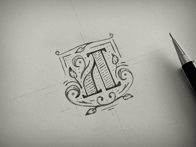 L black farm heraldic leaf letter logo shite style village
