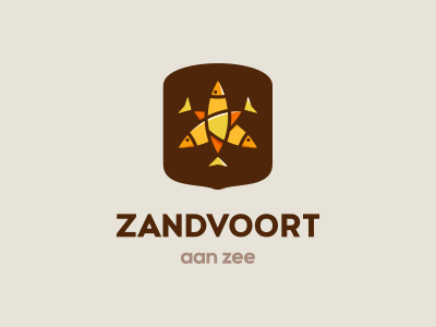 Zandvoort aan Zee branding city dutch fish logo netherlands tail town