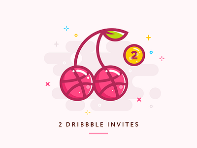 Dribbbleberry Invites berry fruit game illustration invite invites tasty