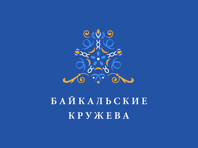 Baikal lace baikal ethnicity lace logo ornament snow snowflake winter