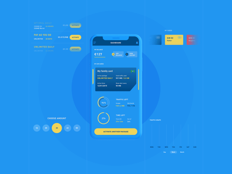 MTX Connect animation app card design finance interaction interface ios iphone motion sim ui ux