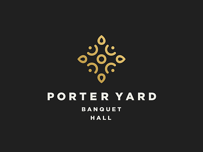 Porter Yard banquet design flower hall leaf logo luxury minimal ornament restaurant