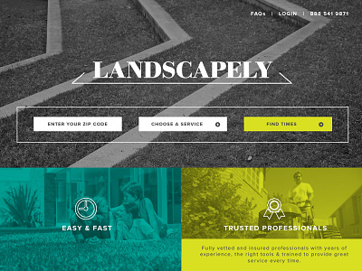 Early Landscapely Website Concept landscapely web web design website