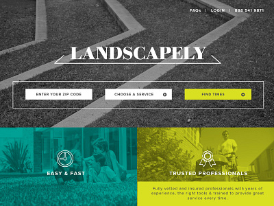 Early Landscapely Website Concept