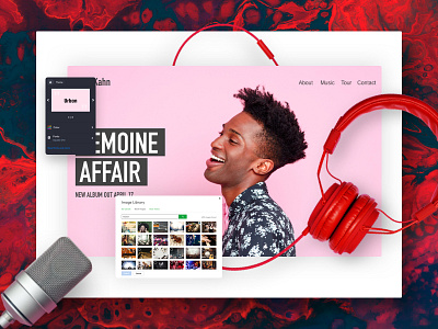 Blood, sweat and tears design music passion ui website