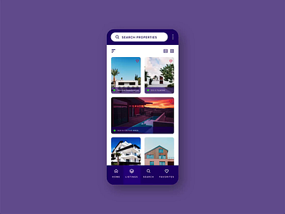 Real Estate App Interactions app design modern motion ui ux uxdesign uxui xd