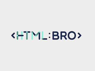 HTML BRO coding constructor designer flat html logo shape