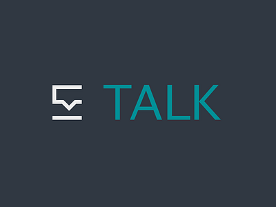 E-TALK logo mark speak talk