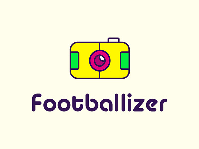 Footballizer logo football gridiron logo logotype photo play field sticker