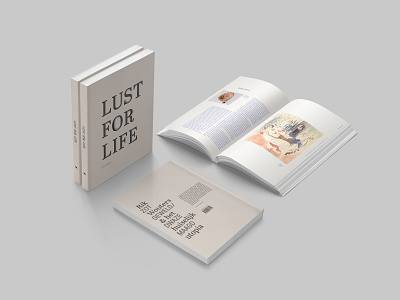 Lust for life catalogue book cover editorial design graphicdesign