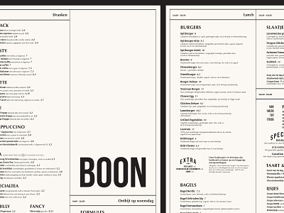 Menu for Coffeeshop bebas neue coffee coffee shop menu menu card typography