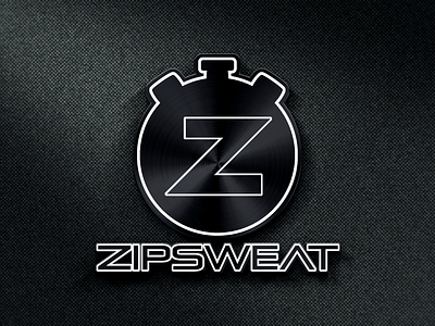 ZipSweat Fitness Logo brand branding design idenitity logo typography