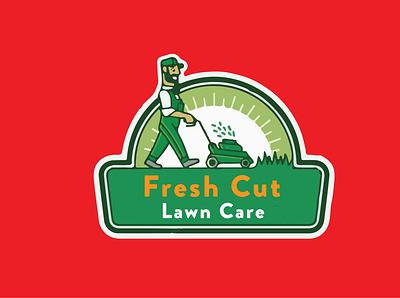 Fresh Cut Lawn Care animation art branding design flat illustration illustrator logo minimal vector