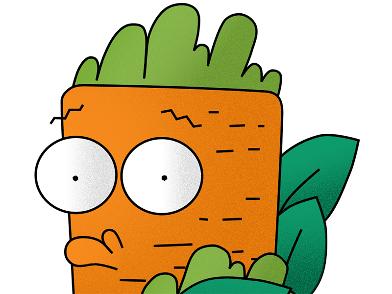 The Sad Carrot after effects animation carrot character eyes gif leaves lips sad