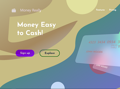 Money Cash Website adobe xd figma ui ux ui ux design