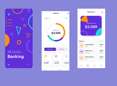 Mobile Banking App adobe xd app design design figma logo ui