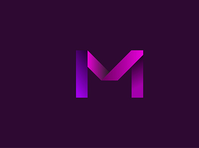 M letter logo in 3D Design design illustration logo vector