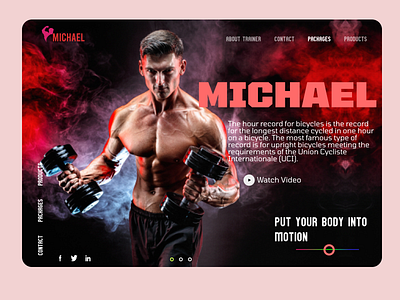Fitness Trainer design ui ux web website